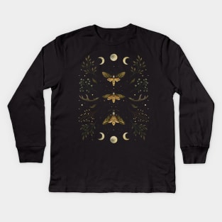 Death Head Moths Night Kids Long Sleeve T-Shirt